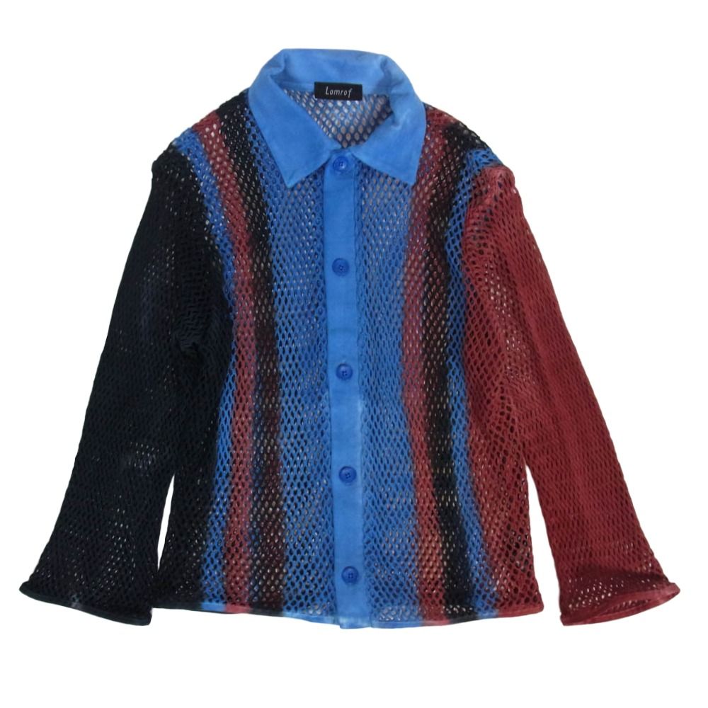 ラムロフ Lamrof 26SS AMI ART SHIRTS アミアート メッシュ シャツ 青朱黒系 1【中古】 14,308円