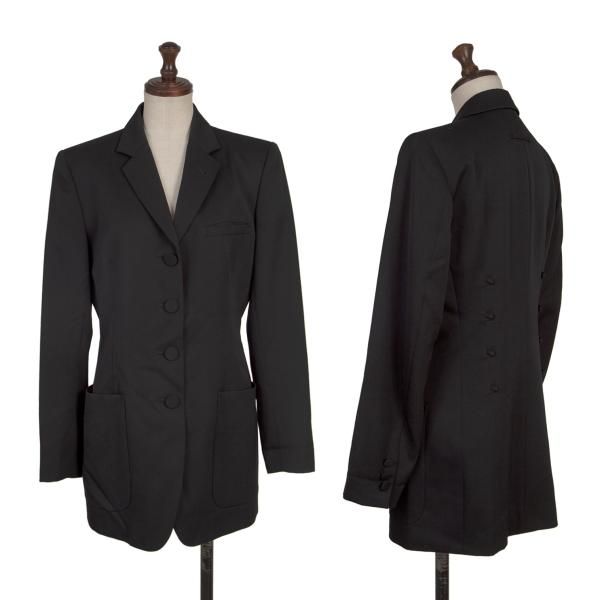 Jean Paul Gaultier Classic Jean Paul Gautier Classique Wool Gaba Walnut Button Jacket Black 40