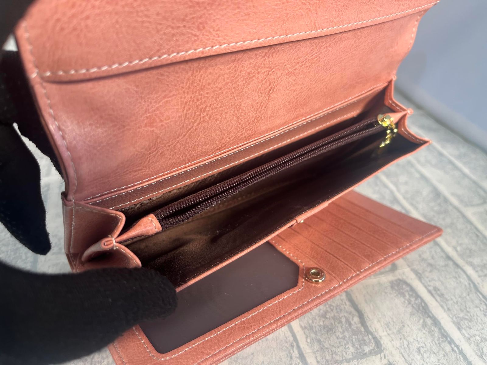 ピンク 長財布 カブセ型 牛本革 ツヤあり レザー 男女兼用 LR-2267 牛革 本革 財布 サイフ さいふ ユニセックス 男女兼用