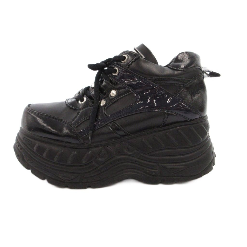 Yōsuke YOSUKE Sneaker Shoes 24.5cm Black Black Thick Sole Sneakers Lace Up /IL ■GY78