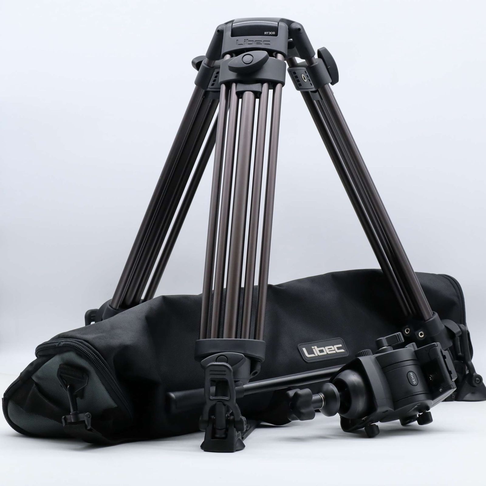 超美品★ Libec RH35 雲台 x RT30B 三脚 x SP-2B グランドスプレッダー #1625