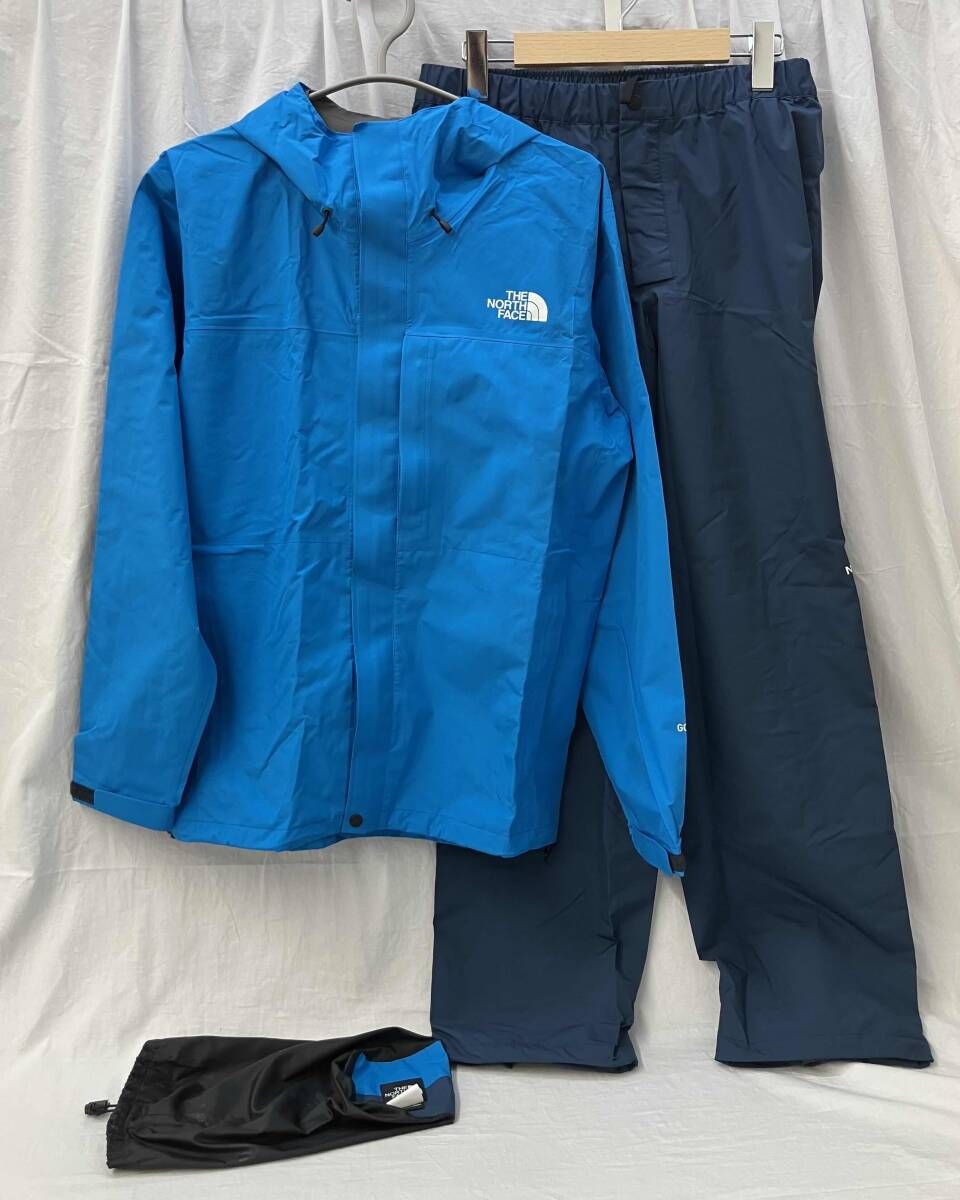 THE NORTH FACE ザノースフェイス RAINTEX Cloud レインテックスクラウド レインウェアセットアップ NP11714 M ブルー 収納袋付 12,432円