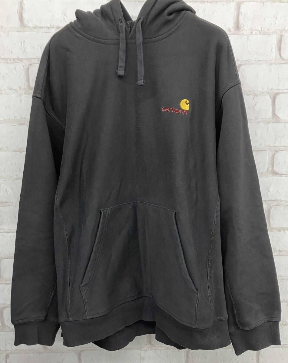 Carhartt HOODED AMERICAN SCRIPT SWEAT カーハート パーカー ブラック size XL