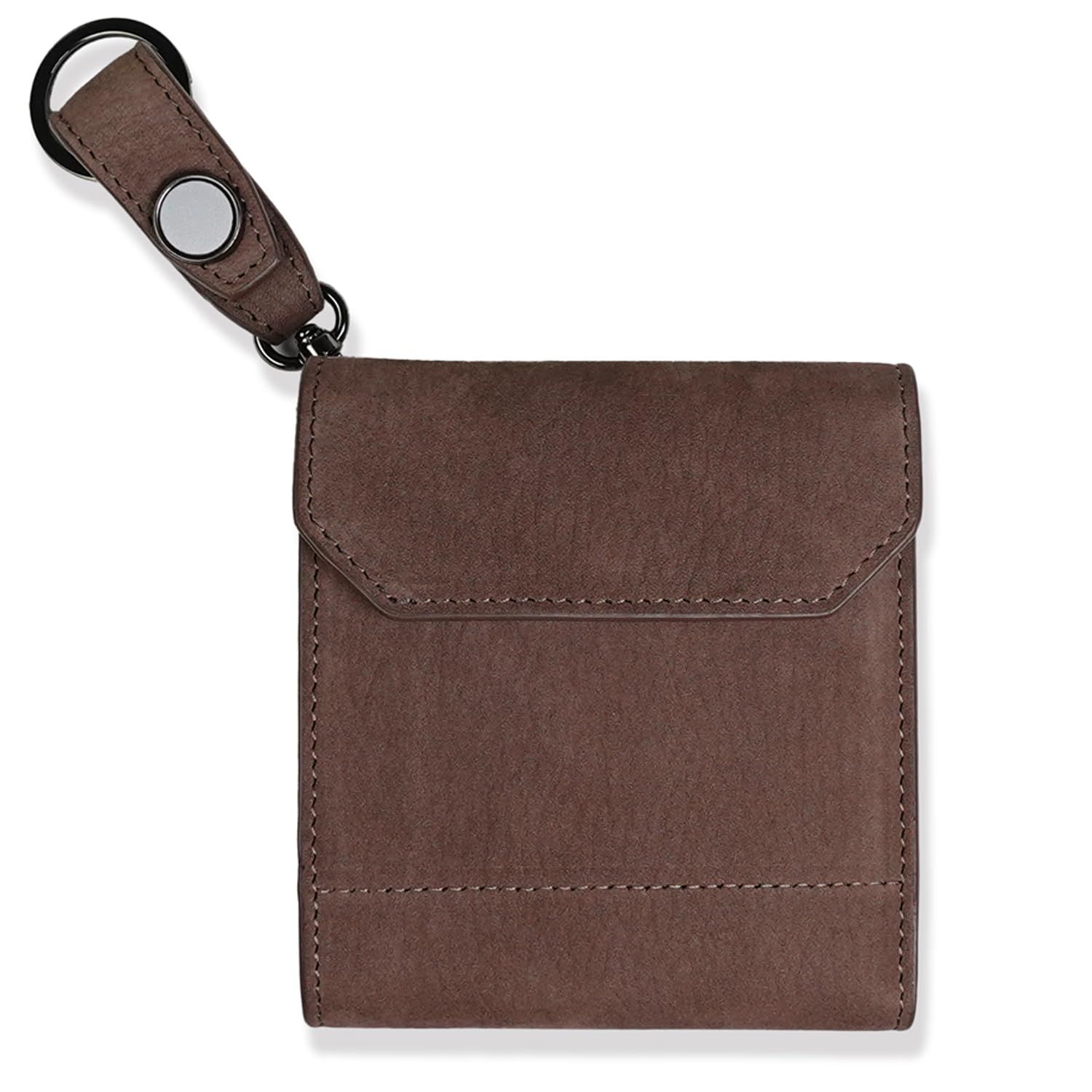 ブラウン シー FOLK SLIM WALLET BROWN 本革 ヌバック ホック付 リフレクター付 三つ折り財布 マルチポケット スリム 小銭入れ カード入れ 男女兼用 11,766円