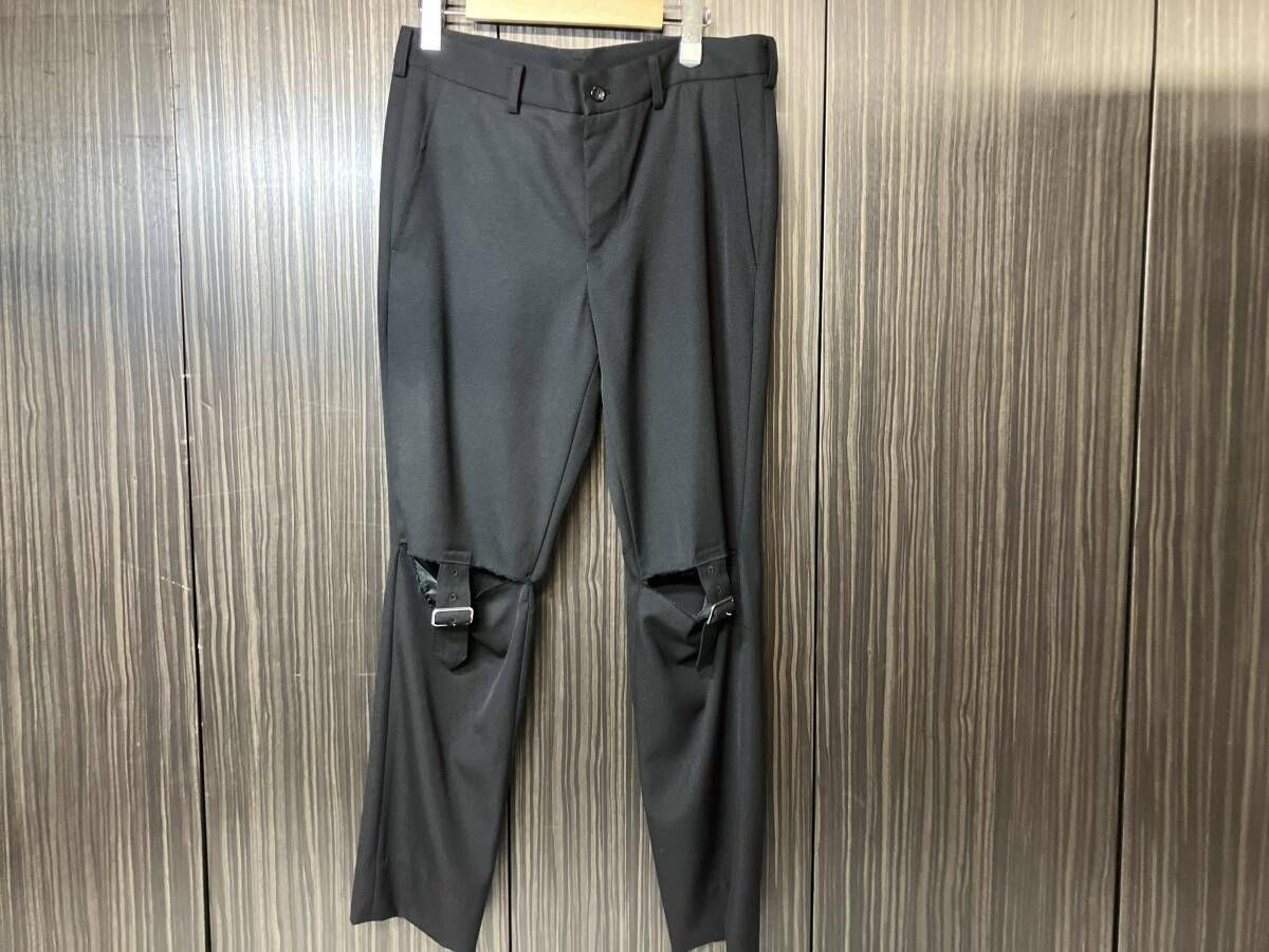 BLACK COMME des GARCONS 1L-P012 ボンテージパンツ スラックス 23aw Mサイズ コムデギャルソン