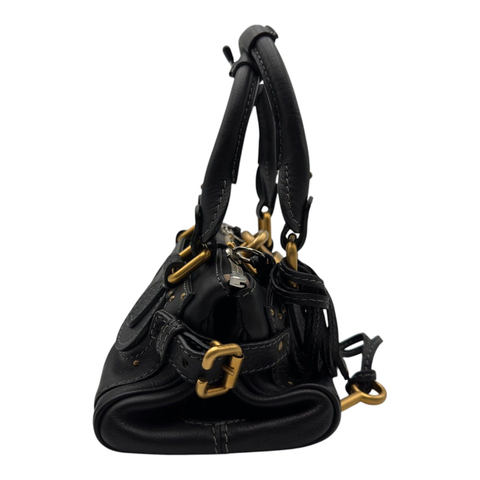 クロエ Chloe パディントン ミニバッグ ブラック レザー レディース ハンドバッグ
