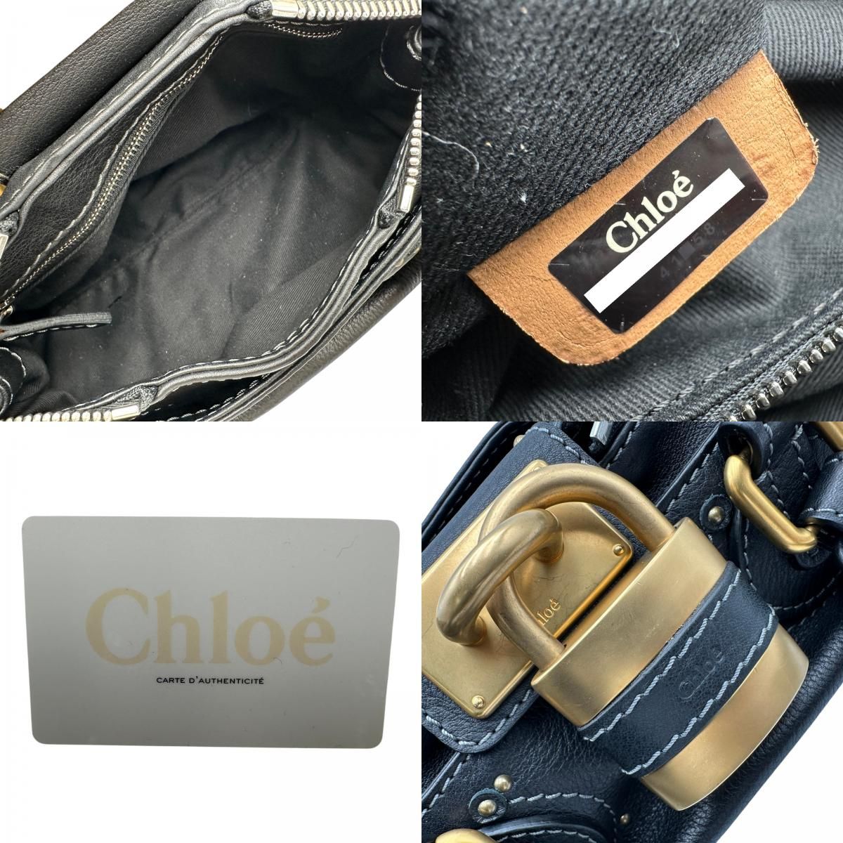 クロエ Chloe パディントン ミニバッグ ブラック レザー レディース ハンドバッグ