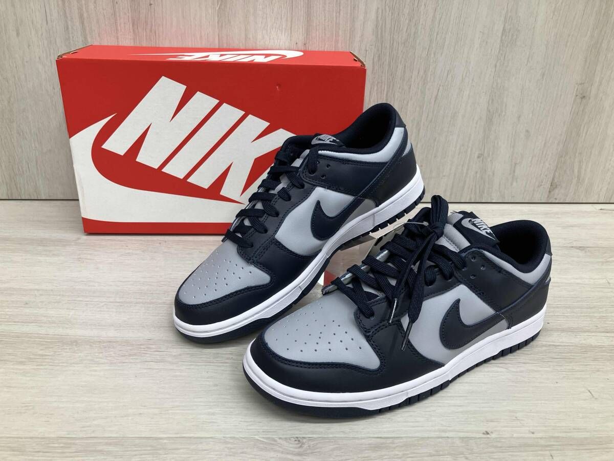 【タグ付き】 NIKE ナイキ ダンク ロー レトロ チャンピオンシップグレー スニーカー DD1391-003 メンズ サイズ 27.0cm ネイビー グレー