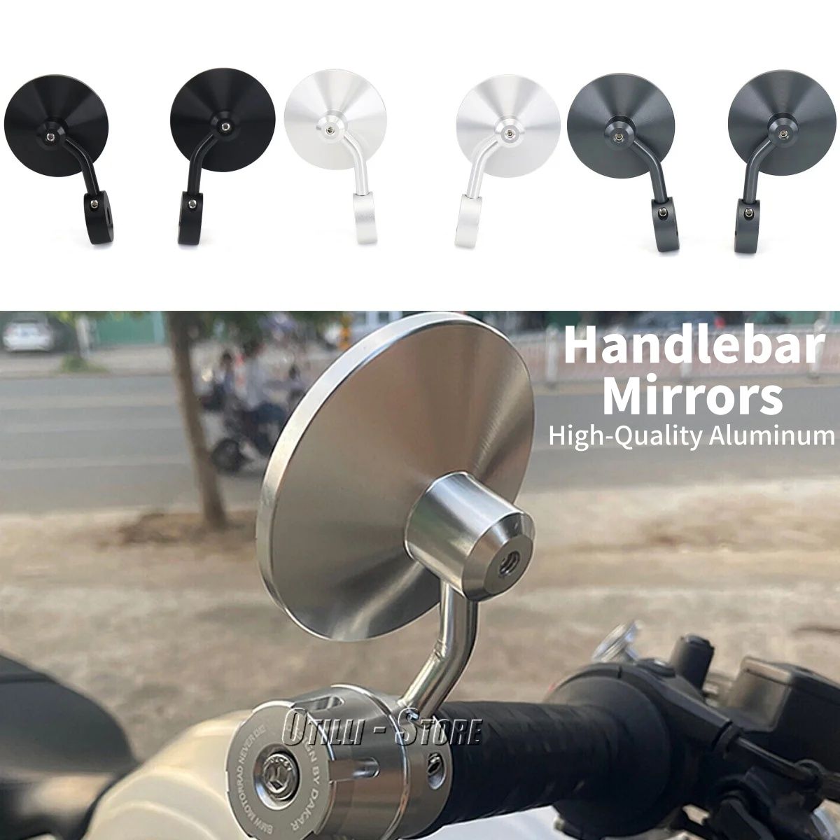 BMW R NINE T 用 調整可能ハンドルバーミラー バーエンドミラー