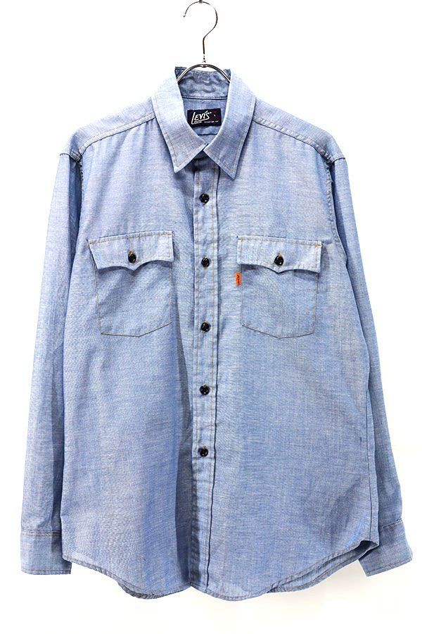 Used 70s Levis Chambray Shirt Size L 古着