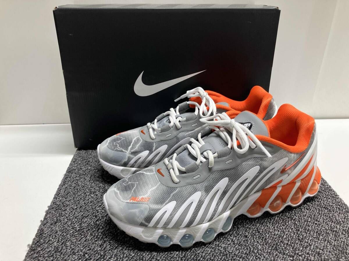 箱付き★ NIKEナイキ× PALACE SKATEBOARDS（パレス スケートボード） Air Max DN8スニーカー / グレー・オレンジ / 26.5cm 9,649円