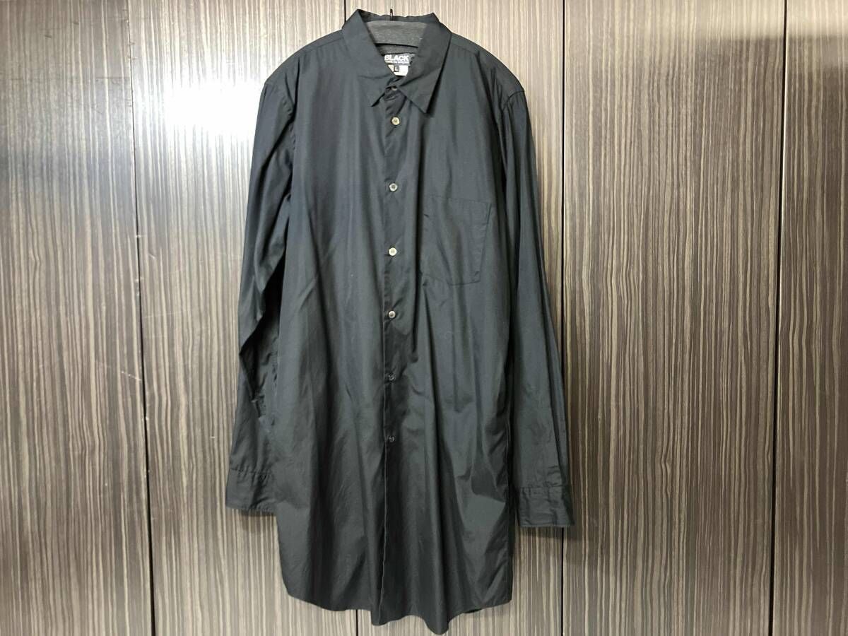 BLACK COMME des GARCONS 長袖シャツ コットン 1G-B005 バックカッティングブロードシャツ Lサイズ コムデギャルソン