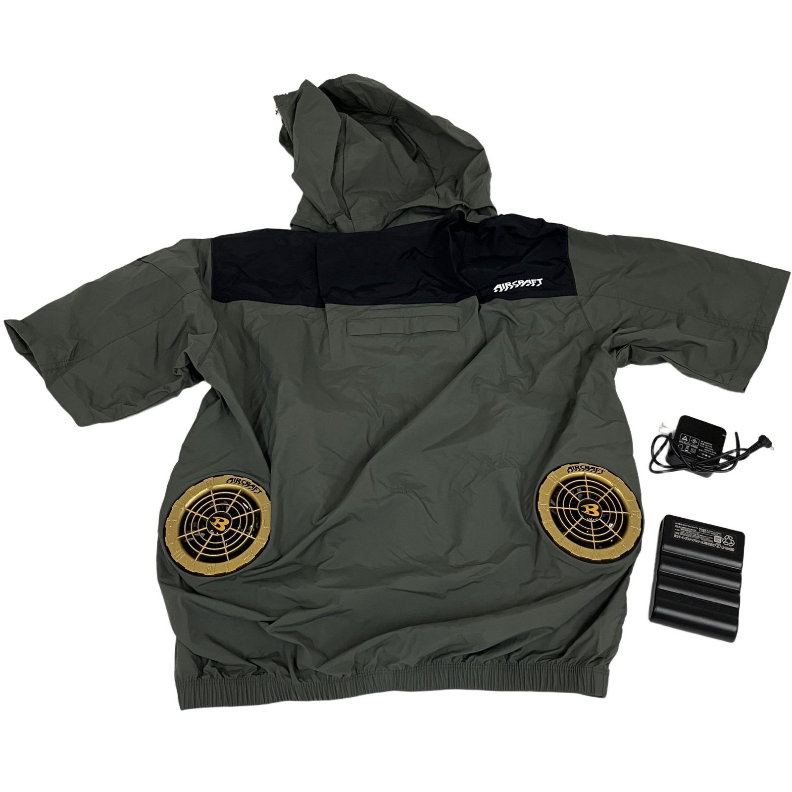 BURTLE AIRCRAFT AC1156 半袖ブルゾン サイズL + AC08-22V バッテリーセット 中古 O11573339