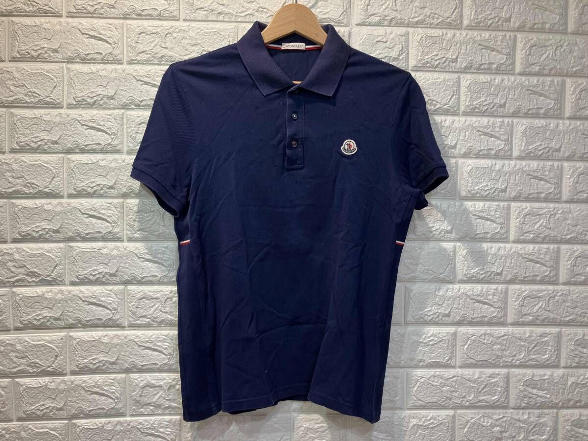 MONCLER モンクレール 半袖ポロシャツ ポロシャツ トップス D10918317099 84673 サイズS カラー ネイビー
