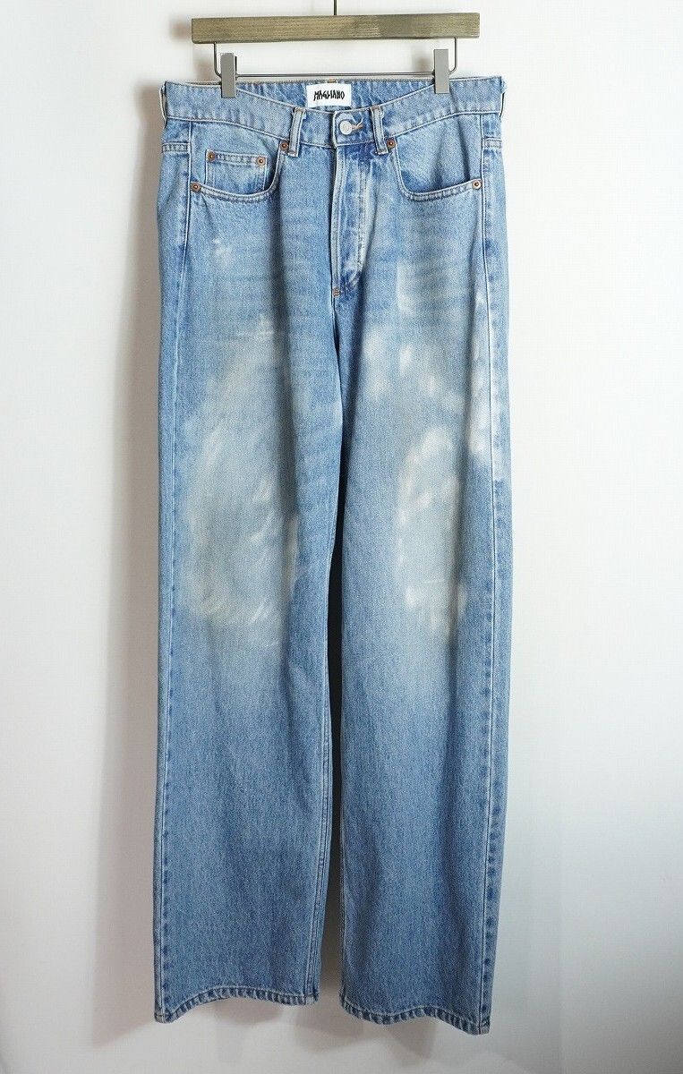 美品 24AW MAGLIANO マリアーノ Cantiere Flattone デニム パンツ ジーンズ MAGLIANO24FP-4 フェード加工 青 サイズM 1288Q♪