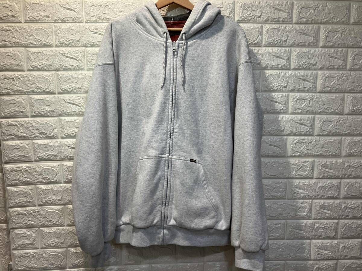 Supreme シュプリーム Reversible WorkZipUpHoodedSweatshirt リバーシブルワークジップアップフーデッドスウェットシャツ サイズXL 色灰色
