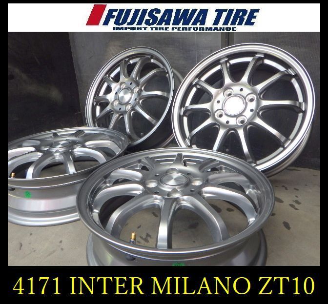 【4171】30B▲送料無料▲INTER MILANO V-EMOTION ZT10▲15x4.5J 4穴 PCD100 +45▲4本 26105284