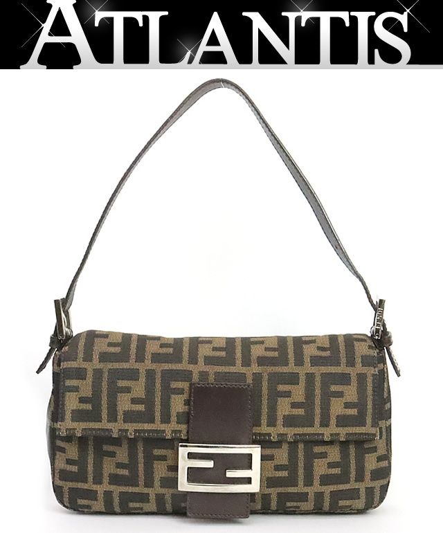 【広尾店】フェンディ FENDI マンマバケット ショルダーバッグ ズッカ キャンバス ブラウン SV金具 【19854】 109,945円