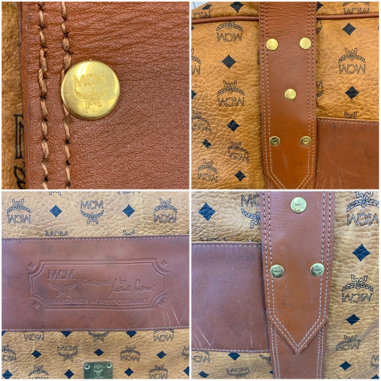 MCM エムシーエム ボストンバック ヴィセトス柄 モノグラム ロゴ 