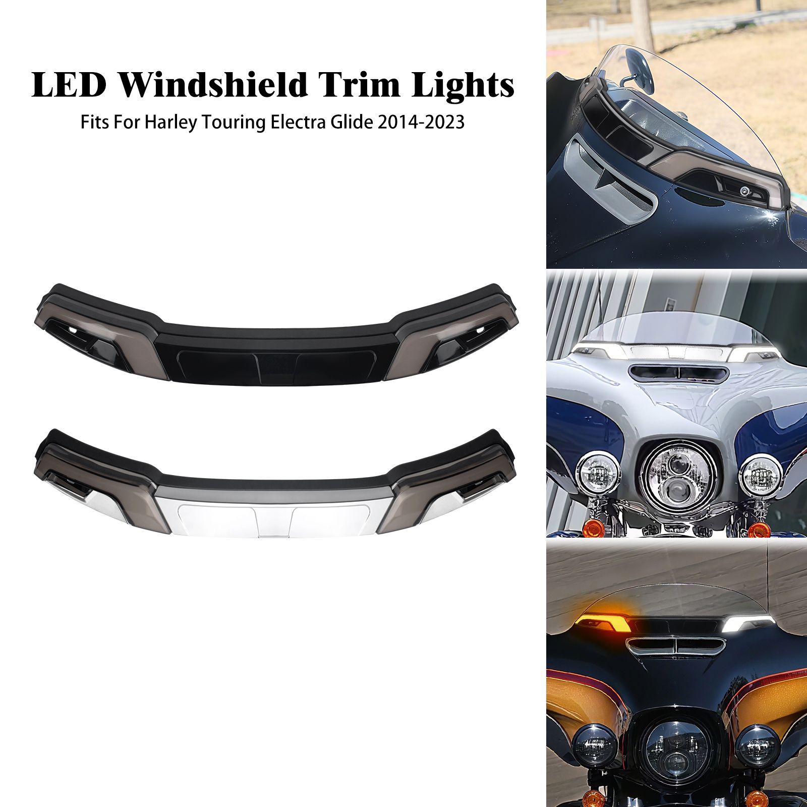 ハーレーツーリング用 LED フロントガラストリムウインカー 2014-2025 9,764円