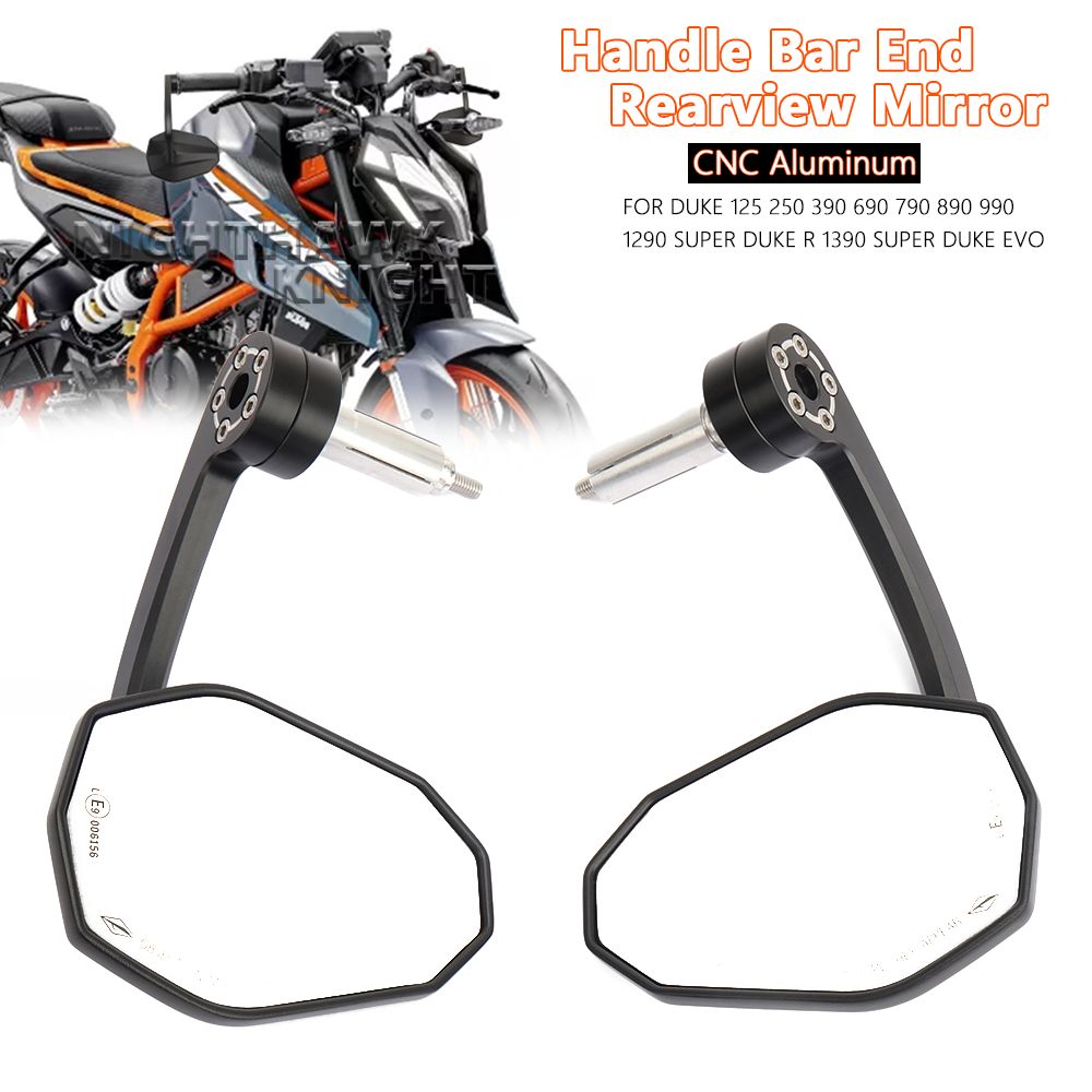 デューク390/1290用 CNCハンドルバーエンドバックミラー 新品