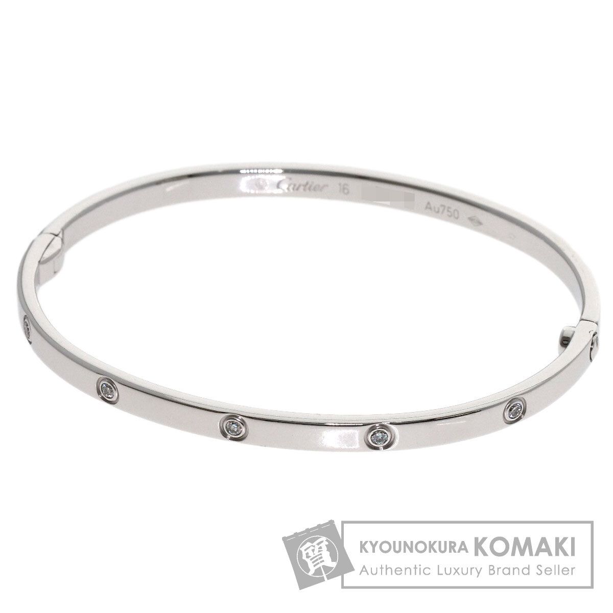 CARTIER カルティエ ラブブレス SM フル ダイヤモンド #16 ドライバー無し ブレスレット K18WG レディース [中古]