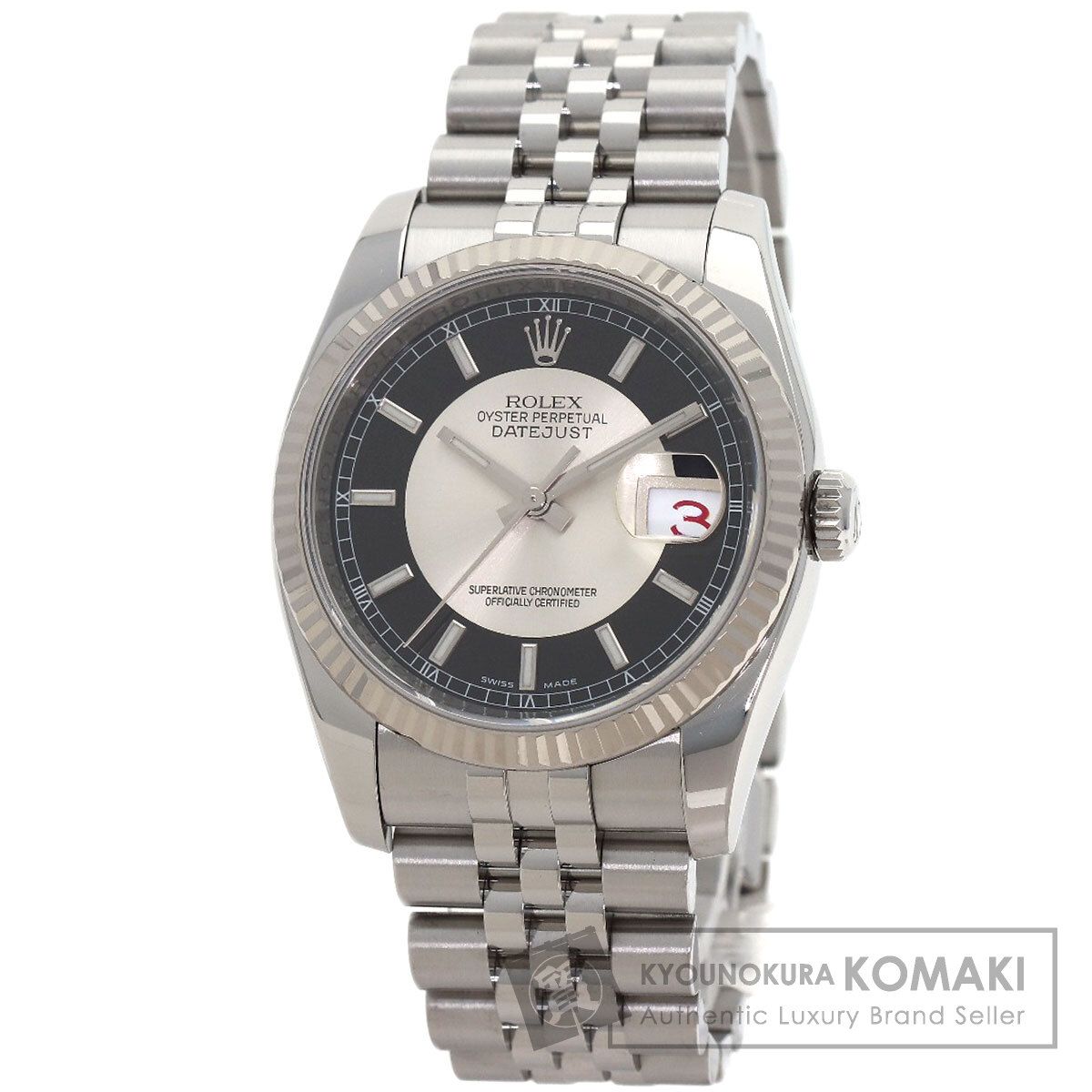 ROLEX ロレックス 116234 デイトジャスト 36 ツートン 腕時計 SS SS K18WG メンズ [中古]