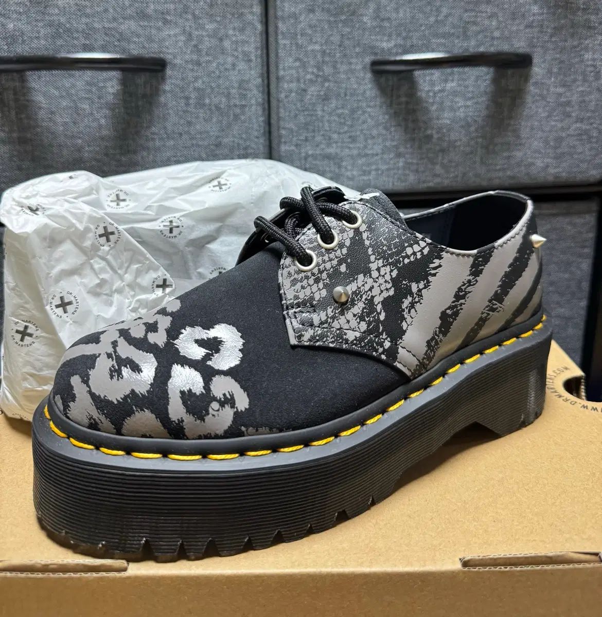 DR. MARTENS ドクターマーチン ウォーカーブーツ 1461 クアッド ゼブラ (ZEBRA) uk4 (230-240) ベックス マックス
