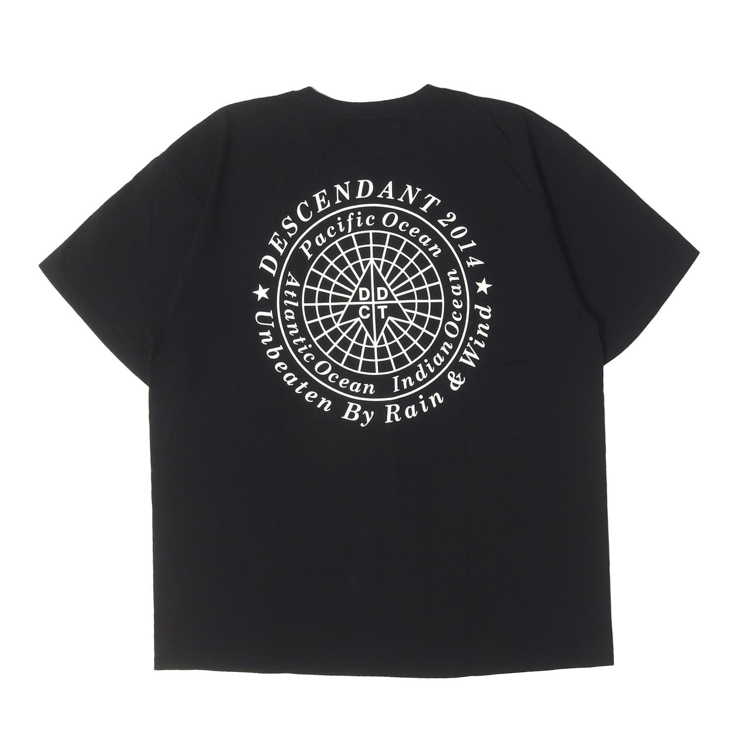 DESCENDANT ディセンダント Tシャツ ブラック 黒 3 22SS グラフィックプリント クルーネックTシャツ NORTHERN HEMISPHERE SS トップス カットソー 半袖 日本製【メンズ】【中古】