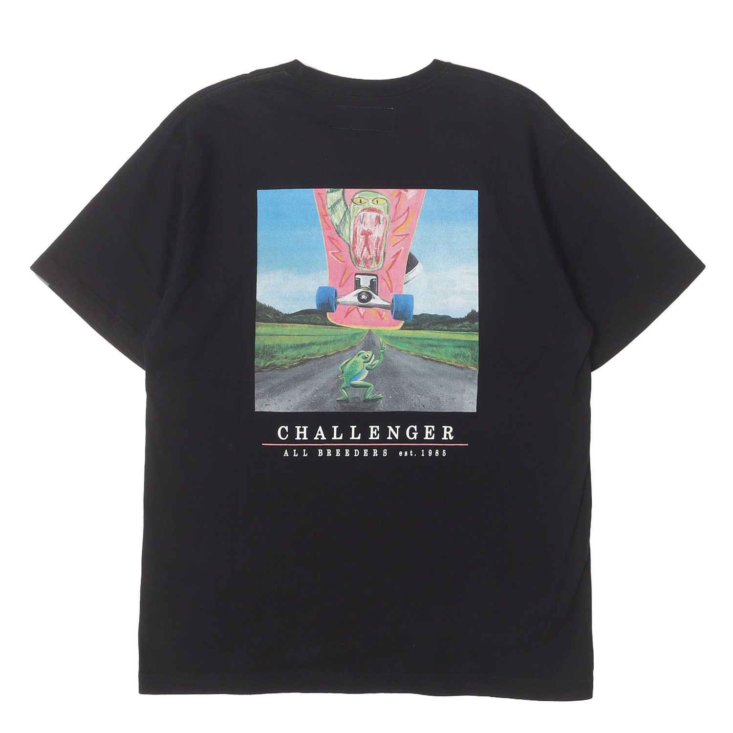 CHALLENGER チャレンジャー Tシャツ ブラック 黒 M 25SS バック イラスト クルーネックTシャツ FROG TEE 日本製 トップス カットソー 半袖【メンズ】【中古】 6,780円