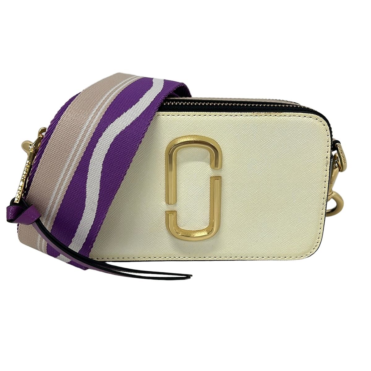 MARC JACOBS(マークジェイコブス) ショルダーバッグ美品 - M0012007-110 アイボリー×グレー×マルチ レザー