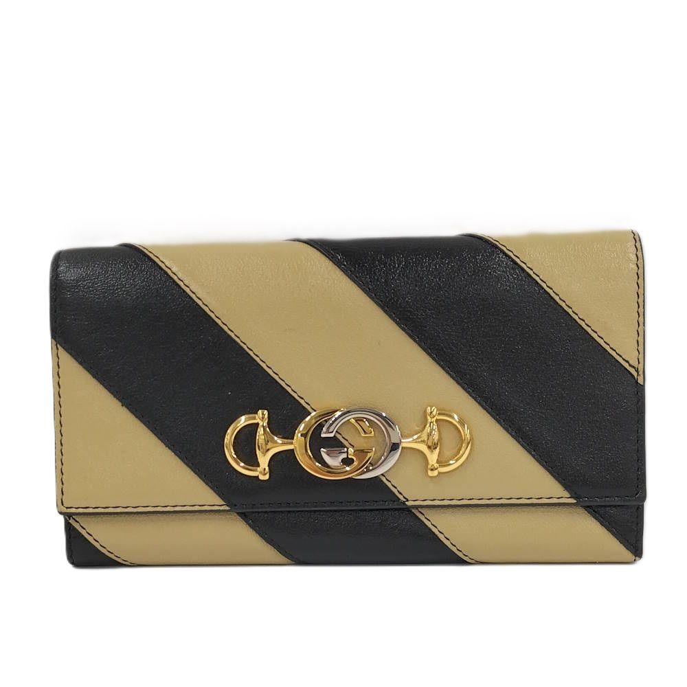 GUCCI 長財布 ホースビット レザー 573612