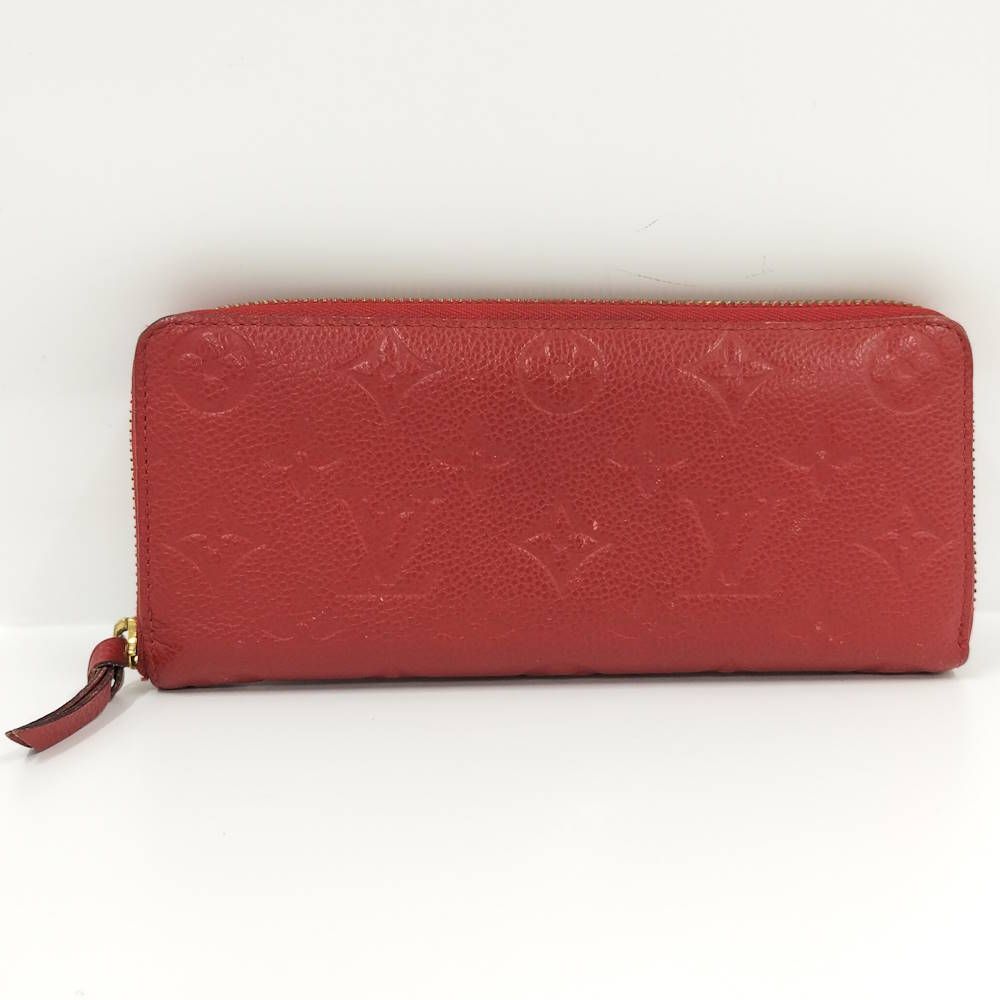 LOUIS VUITTON ラウンドファスナー長財布 ポルトフォイユ クレマンス モノグラムアンプラント スカーレット M63698 26,760円