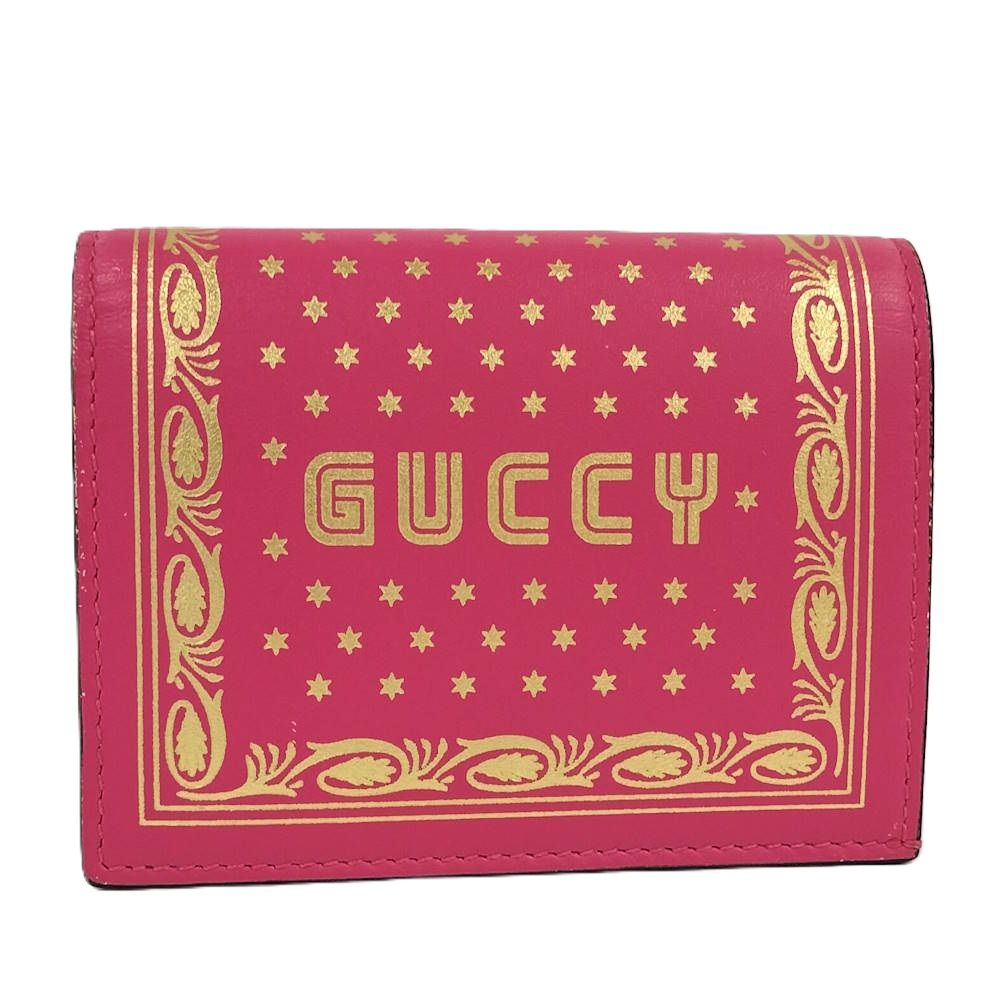 GUCCI 二つ折り財布 レザー ピンク系 524965 31,080円