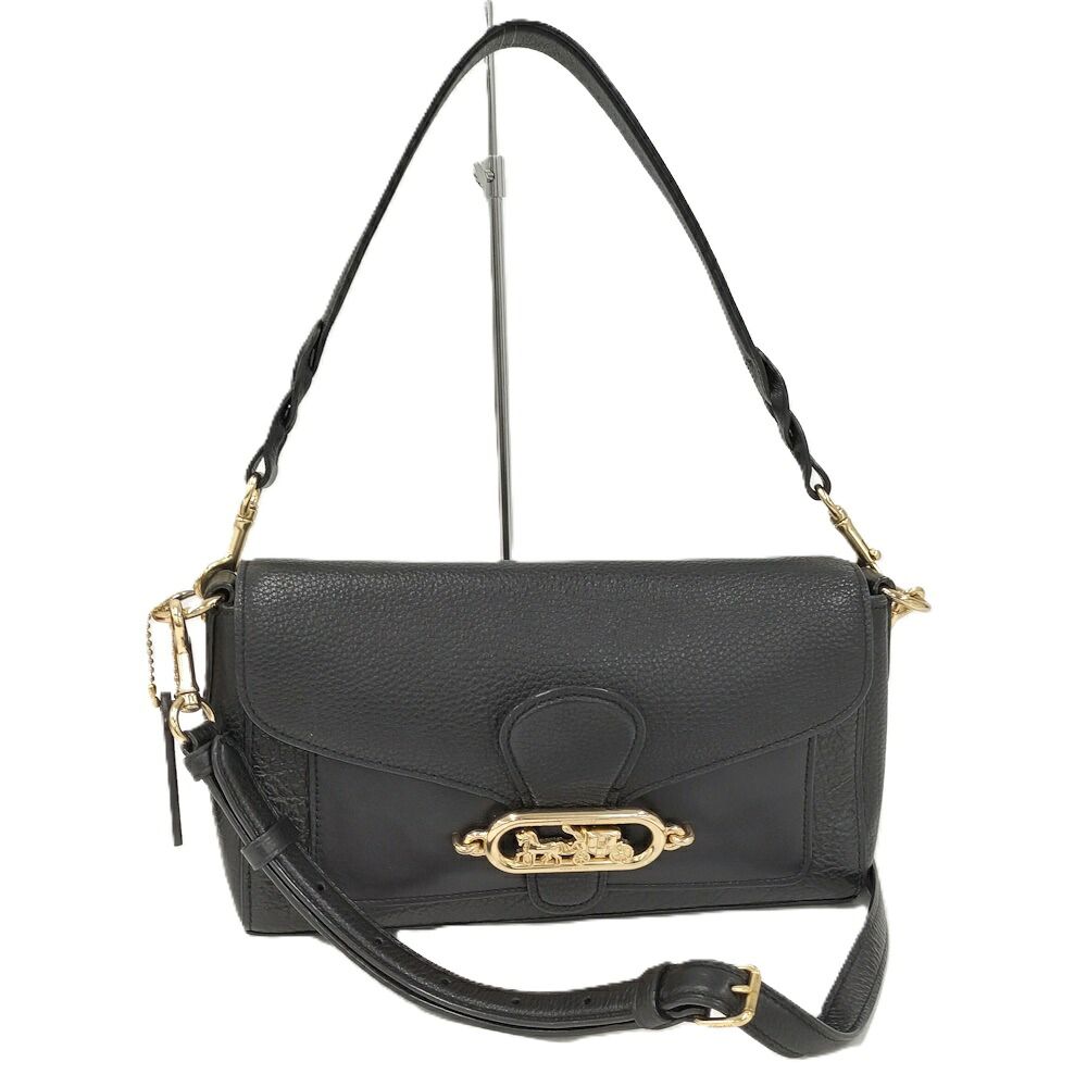 COACH ショルダーバッグ ホースキャリッジ レザー ブラック F91105 9,110円