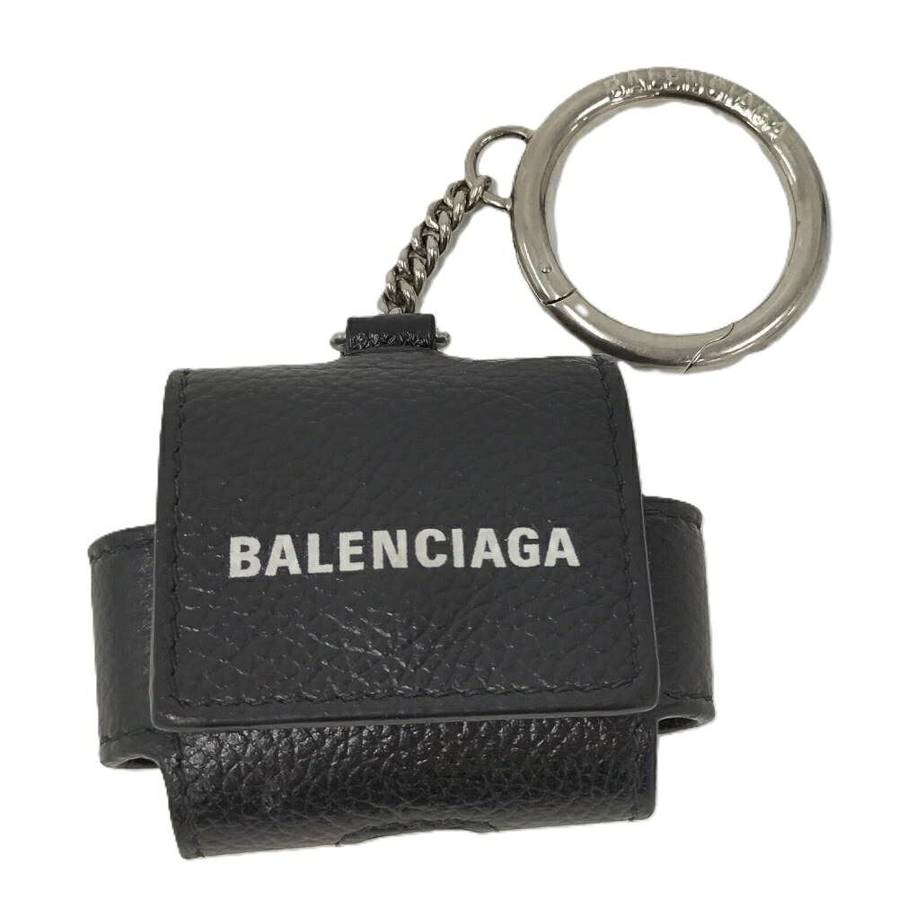BALENCIAGA イヤホンケース レザー ブラック