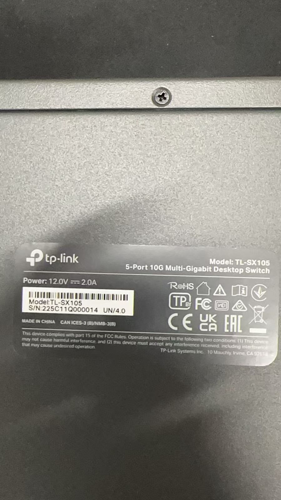 TP-Link TL-SX105 JP 10Gポート×5 アンマネージスイッチ ++925586 TP-Link TL-SX105 JP 10Gポート×5 アンマネージスイッチ ++925586