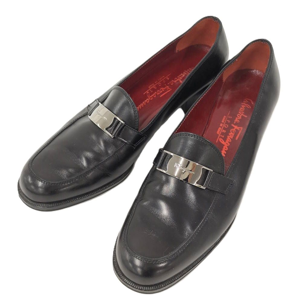 FERRAGAMO SPORT ローファー レザー ブラック 7,723円
