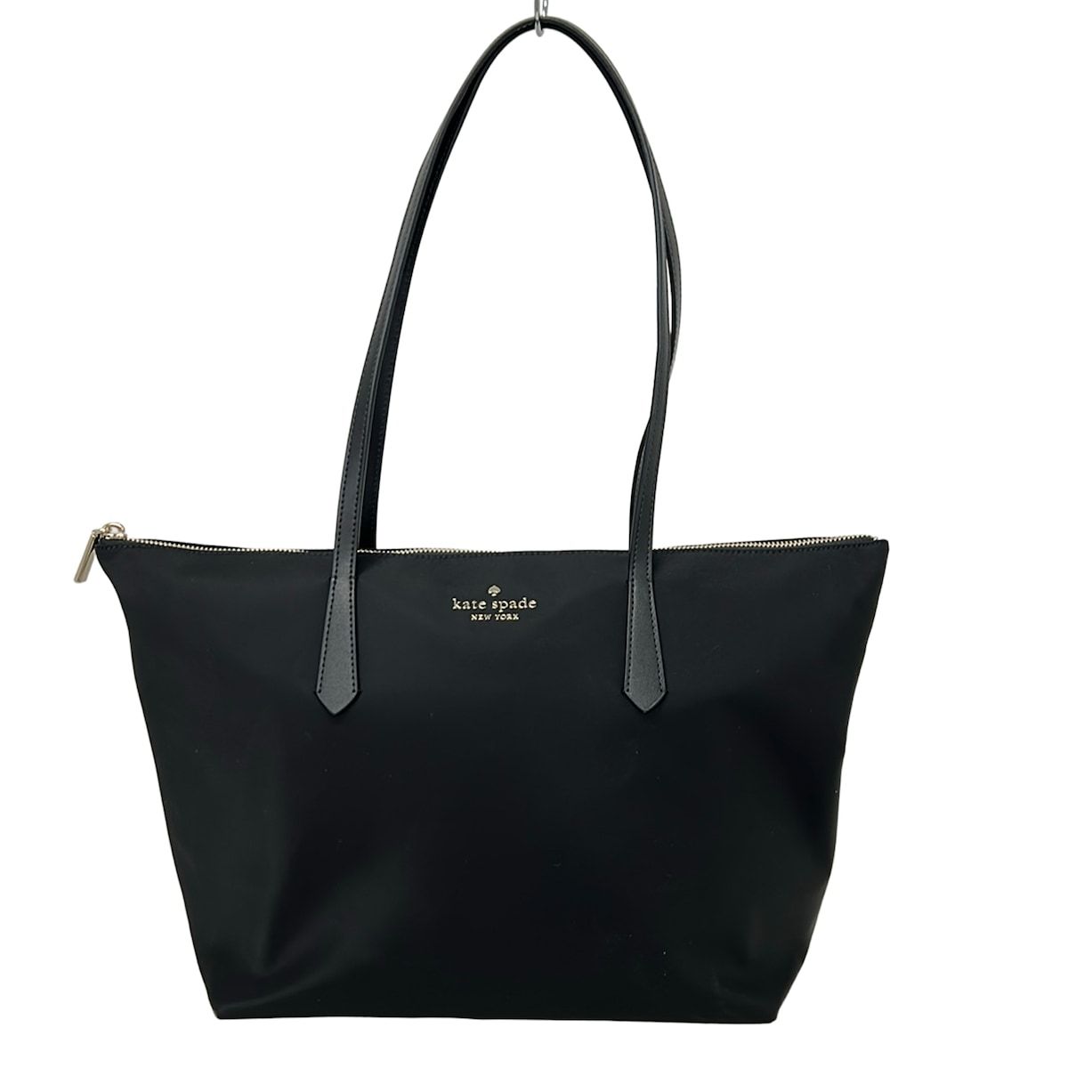 Kate spade(ケイトスペード) トートバッグ新品同様 キット ナイロン ミディアム トート KC455 黒 レザー