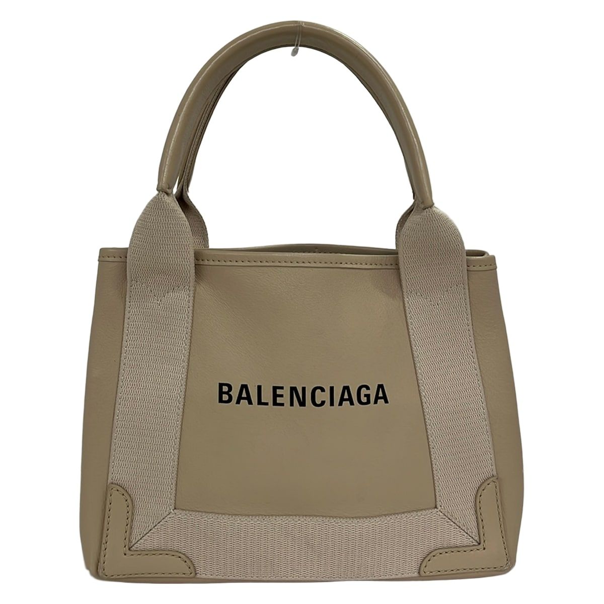 BALENCIAGA(バレンシアガ) トートバッグ ネイビーカバスXS 390346 ベージュ レザー 32,630円