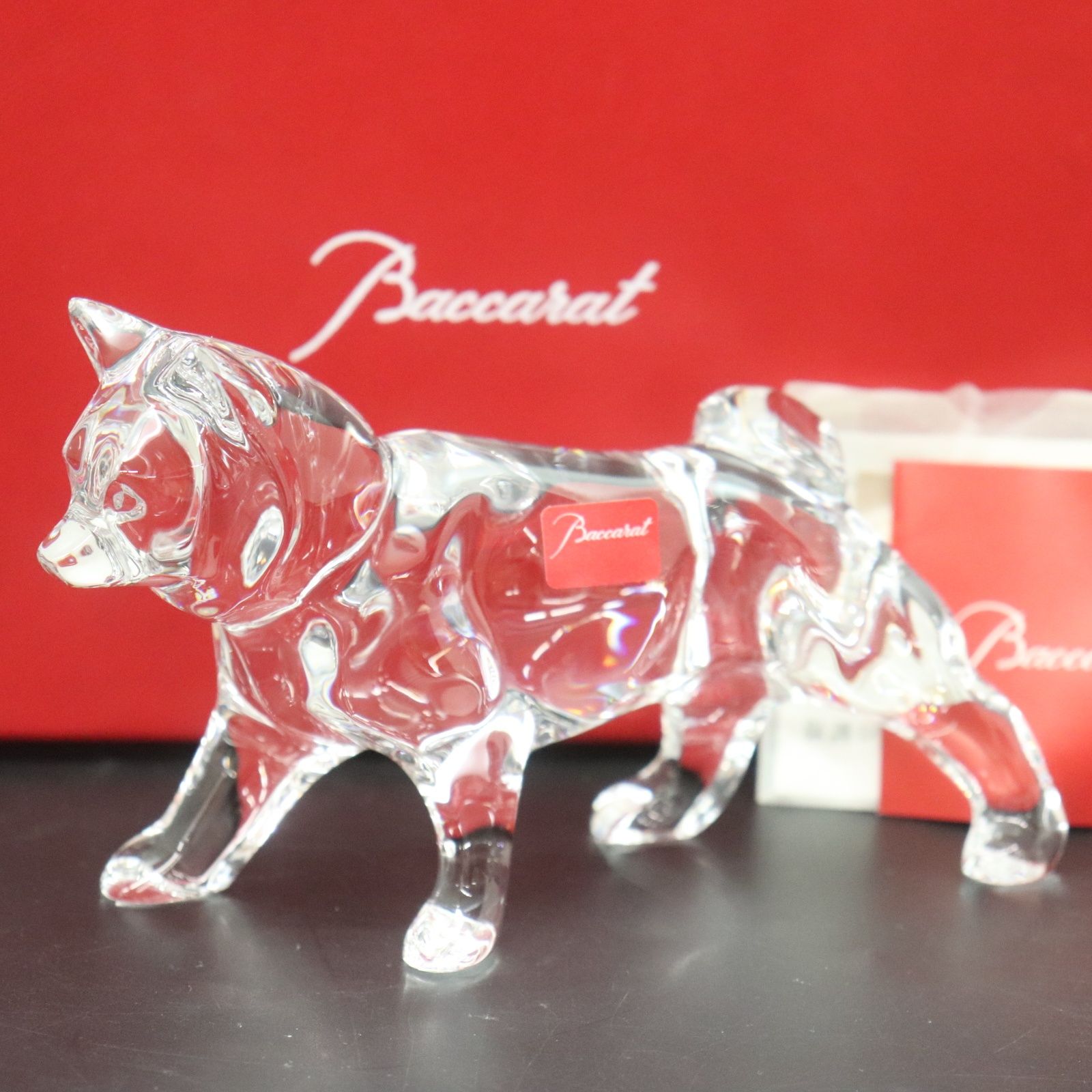 ITQ3F6JRJZSL 未使用保管品 Baccarat バカラ クリスタルガラス 犬 秋田