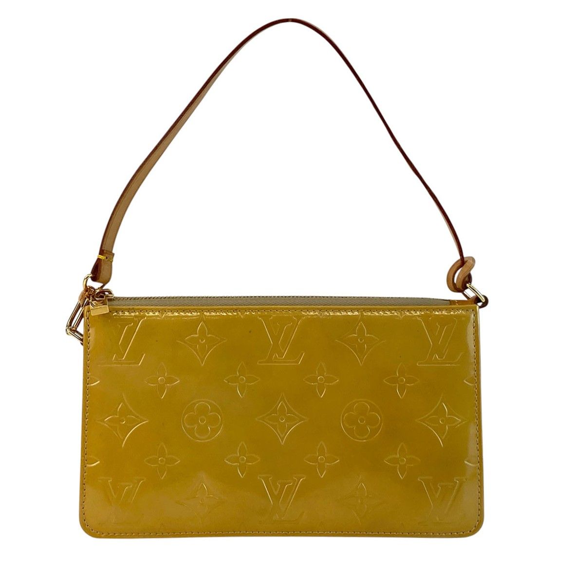LOUIS VUITTON ルイ・ヴィトン レキシントン エナメル ミニバッグ ショルダーバッグ アクセサリーポーチ M91010 レディース モノグラムヴェルニ ヴェルニ イエロー 中古 47,880円