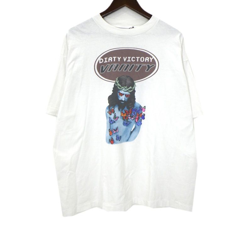 セントマイケル SAINT MICHAEL 24AW 【 VANITY SS TEE SM YS1 0000 006 】 ヴィンテージ 加工 ジーザス プリント 半袖 Tシャツ　52723