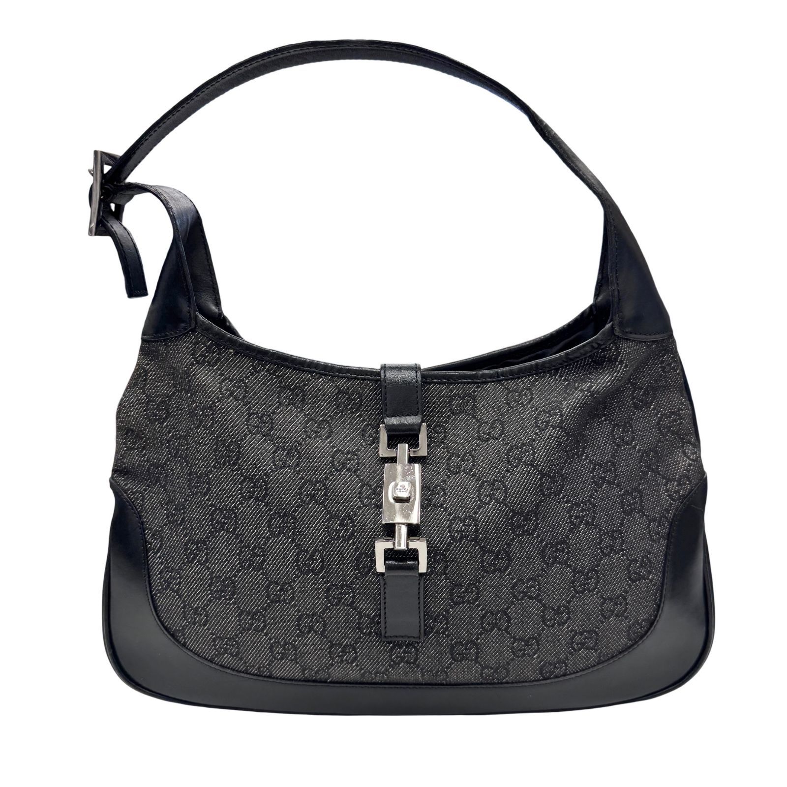 GUCCI グッチ ジャッキー 00963 ワンショルダーバッグ キャンバス ブラック レディース お洒落 人気 お出かけ 肩掛け 鞄 かばん