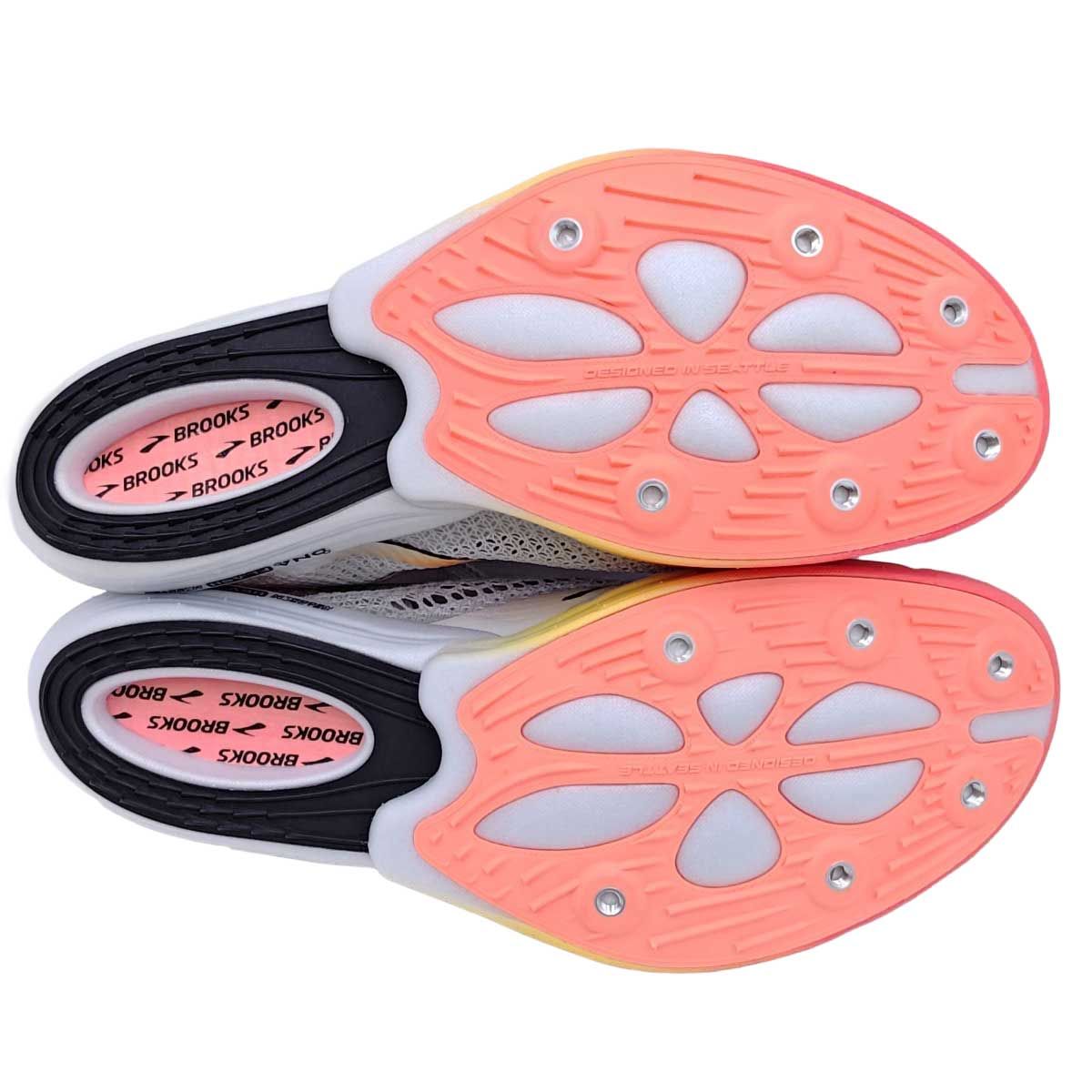 【未使用】BROOKS ブルックス ハイペリオンエリートMD 陸上スパイク 26.5cm ホワイト オレンジ MD-0480 メンズ 800m-1500m