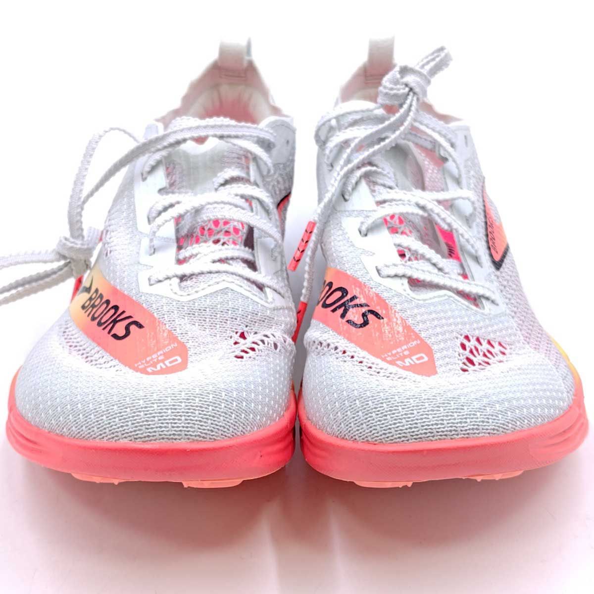【未使用】BROOKS ブルックス ハイペリオンエリートMD 陸上スパイク 26.5cm ホワイト オレンジ MD-0480 メンズ 800m-1500m