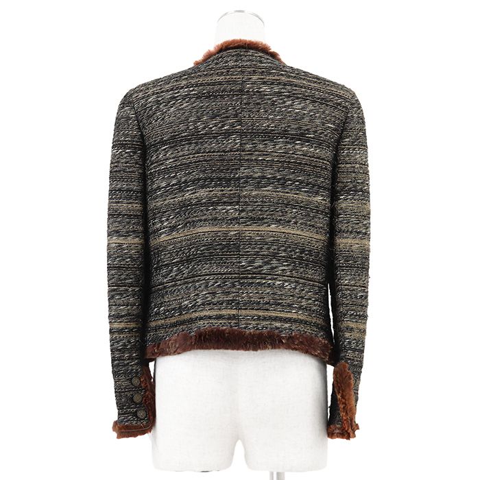 美品】CHANEL シャネル ヴィンテージ ノーカラージャケット サイズ 38