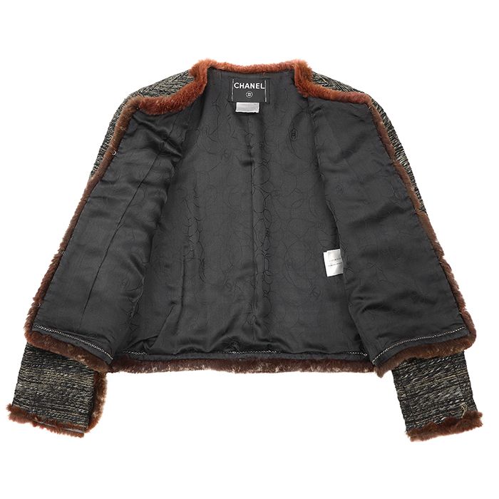 美品】CHANEL シャネル ヴィンテージ ノーカラージャケット サイズ 38