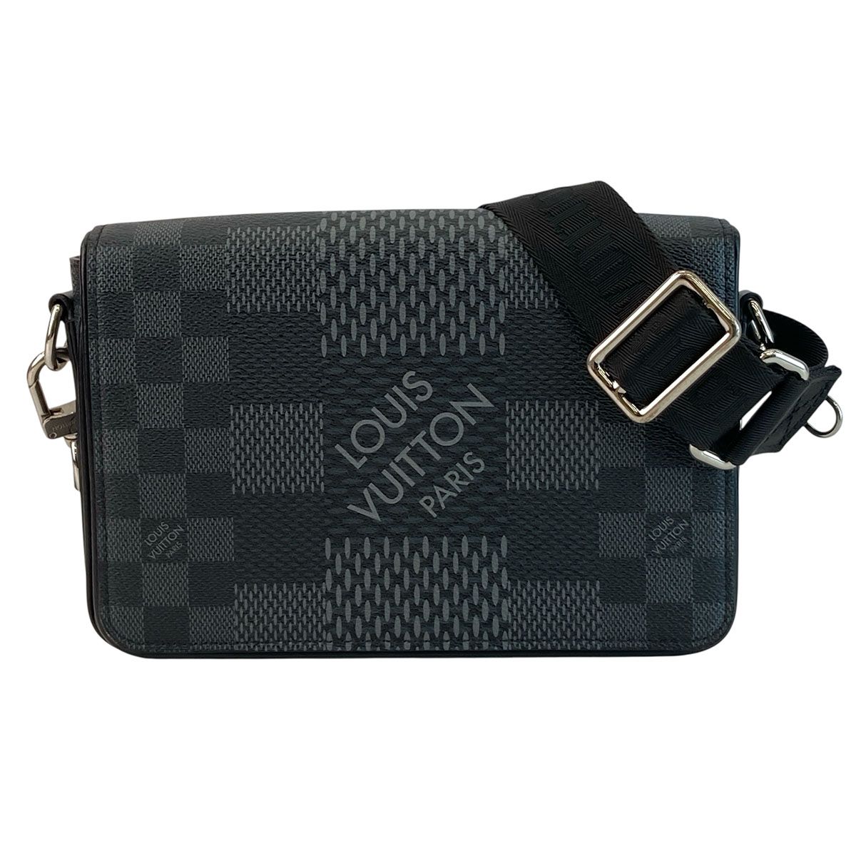 LOUIS VUITTON ルイ・ヴィトン ステュディオ メッセンジャー ダミエグラフィット 3D ショルダーバッグ N50013 メンズ ダミエグラフィットキャンバス ブラック 中古