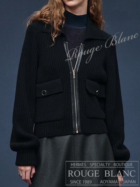 エルメス 2026 A/W ロングスリーブジャケット 黒 ブラック #36 タグ付【新品】